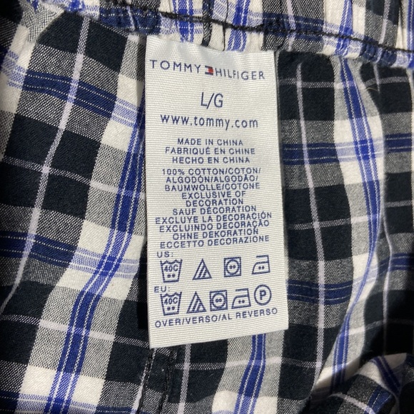 NWOT Tommy Hilfiger Mens Lounging Pajama Bottoms. Large. Plaid. - Picture 6 of 9